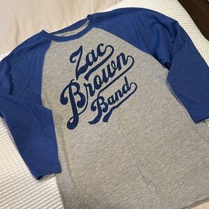 Blue and Gray Zac Brown Band Raglan Shirt